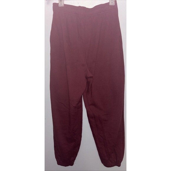 Victoria's Secret PINK Red Wine Color Fleece Campus Sweatpants Size Small - Picture 2 of 5